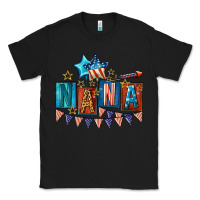 Black American Nana 4th of july Classic Tee - CowGirlArtShop