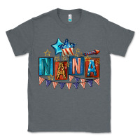 Charcoal Heather American Nana 4th of july Classic Tee - CowGirlArtShop