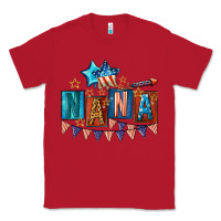 Red American Nana 4th of july Classic Tee - CowGirlArtShop