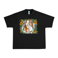 Black Bunny With Flower Leopard Urban Heavy Tee - RanaPortraitStore