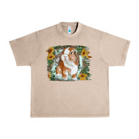 French Oak Bunny With Flower Leopard Urban Heavy Tee - RanaPortraitStore