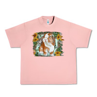 Salmon Bunny With Flower Leopard Urban Heavy Tee - RanaPortraitStore