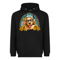 Black golden retriever rainbow Heavyweight Hoodie - Artiststas