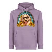 Lavender golden retriever rainbow Heavyweight Hoodie - Artiststas
