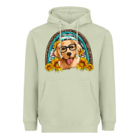 Matcha golden retriever rainbow Heavyweight Hoodie - Artiststas