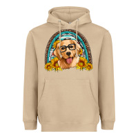 Mushroom golden retriever rainbow Heavyweight Hoodie - Artiststas