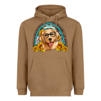 Toasted Coconut golden retriever rainbow Heavyweight Hoodie - Artiststas