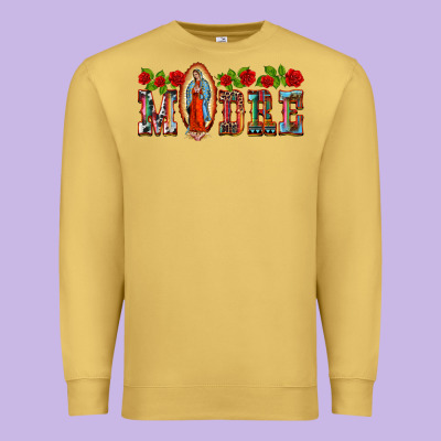 Madre Lady Of Guadelupe Premium Sweatshirt Designed By Barkaloodesign