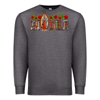 Charcoal Heather madre lady of guadelupe Premium Sweatshirt - BarkalooDesign
