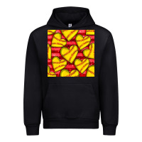 Black softball hearts seamless pattern Urban Hoodie - BundleAndBundleShop