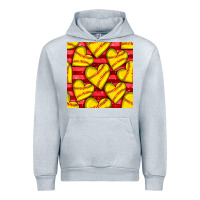 Heather Grey softball hearts seamless pattern Urban Hoodie - BundleAndBundleShop