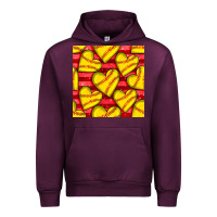 Mauve Wine softball hearts seamless pattern Urban Hoodie - BundleAndBundleShop