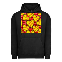 Pigment Black softball hearts seamless pattern Urban Hoodie - BundleAndBundleShop