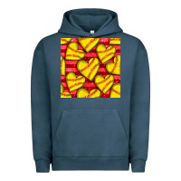 Pigment Midnight Navy softball hearts seamless pattern Urban Hoodie - BundleAndBundleShop
