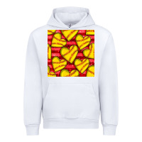 White softball hearts seamless pattern Urban Hoodie - BundleAndBundleShop