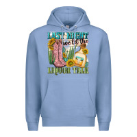 Colony Blue last night we let the liquar talk Premium Hoodie - NancyCooperArtShop