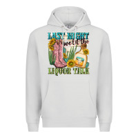 Dove Grey last night we let the liquar talk Premium Hoodie - NancyCooperArtShop