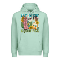 Seafoam last night we let the liquar talk Premium Hoodie - NancyCooperArtShop