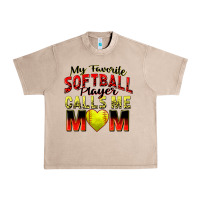 French Oak my favorite softball player calls me mom Urban Heavy Tee - Zillion Design Studio