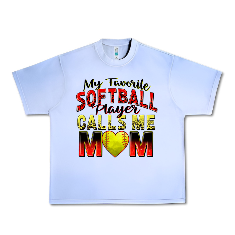My Favorite Softball Player Calls Me Mom Urban Heavy Tee by Zillion Design Studio | Teevron