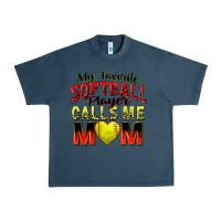 Midnight Navy my favorite softball player calls me mom Urban Heavy Tee - Zillion Design Studio