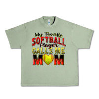 Oil Green my favorite softball player calls me mom Urban Heavy Tee - Zillion Design Studio