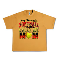 Peanut Butter my favorite softball player calls me mom Urban Heavy Tee - Zillion Design Studio