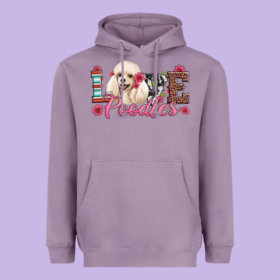 Love Poodles Heavyweight Hoodie Designed By Artiststas
