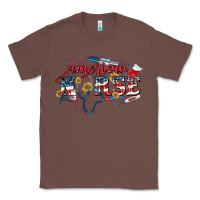 Chestnut American Nurse 4th of July Classic Tee - CowGirlArtShop
