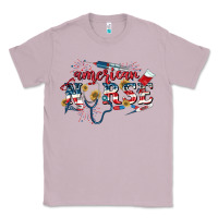 Lilac American Nurse 4th of July Classic Tee - CowGirlArtShop