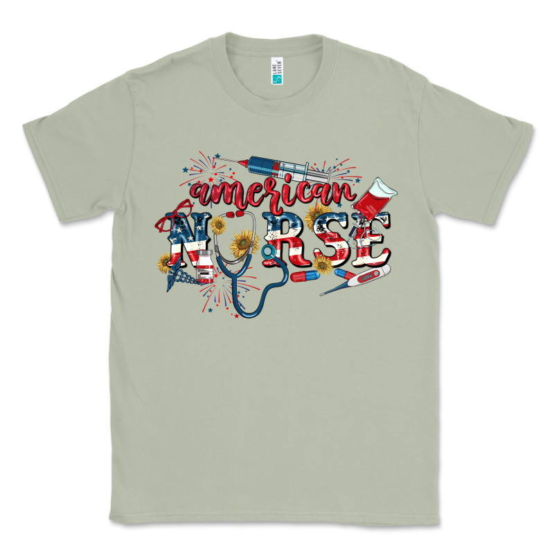 American Nurse 4th Of July Classic Tee by CowGirlArtShop | Teevron