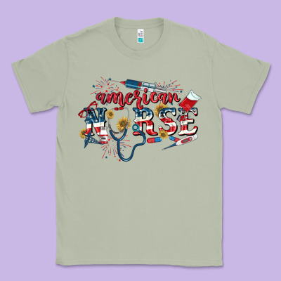 American Nurse 4th Of July Classic Tee Designed By Cowgirlartshop