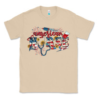Mushroom American Nurse 4th of July Classic Tee - CowGirlArtShop