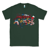 Sports Green American Nurse 4th of July Classic Tee - CowGirlArtShop