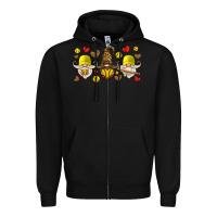 Black softball gnome Zipper Hoodie - HRA Design Shop