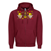 Burgundy softball gnome Zipper Hoodie - HRA Design Shop