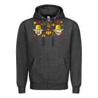 Charcoal Heather softball gnome Zipper Hoodie - HRA Design Shop