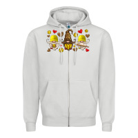 Dove Grey softball gnome Zipper Hoodie - HRA Design Shop