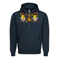 Navy softball gnome Zipper Hoodie - HRA Design Shop