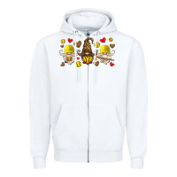 White softball gnome Zipper Hoodie - HRA Design Shop