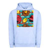 Pigment Grape Ice softball helmet and glove with serape seamless pattern Urban Hoodie - BundleAndBundleShop
