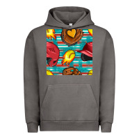 Pigment Tornado softball helmet and glove with serape seamless pattern Urban Hoodie - BundleAndBundleShop