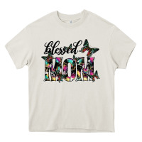 Cream blessed mom Heavy Core Tee - SublimationCraftShop