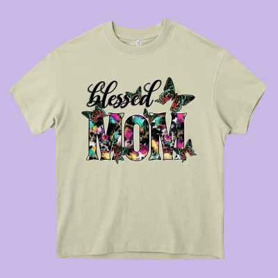 Blessed Mom Heavy Core Tee Designed By Sublimationcraftshop