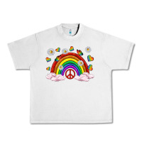 Lunar Rock pride rainbow with daisy and butterfly Urban Heavy Tee - texasbilliewilder