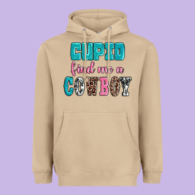 Cupid Find Me A Cowboy Heavyweight Hoodie Designed By Adodesignshop