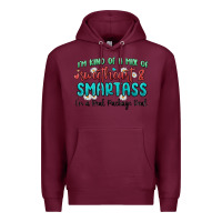 Burgundy im  kind of a mix of sweetheart and smartass Premium Hoodie - MaliasSmallBusiness