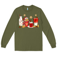 Army Green santa fuel coffee cups Long Sleeve Tee - texasbilliewilder