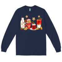 Navy santa fuel coffee cups Long Sleeve Tee - texasbilliewilder