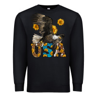Black Western Usa Eagle Premium Sweatshirt - LillyAllenDesigns